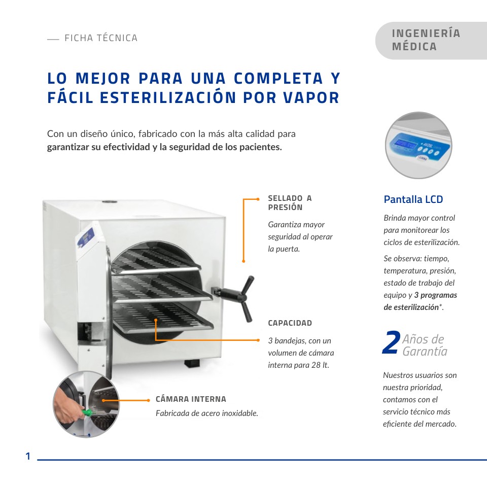 Autoclave AV28 (28 lts) - Imagen 2